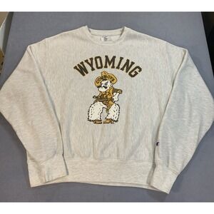 Wyoming Cowboys Sweater NCAA Football Basketball Y2K Crewneck Pullover L